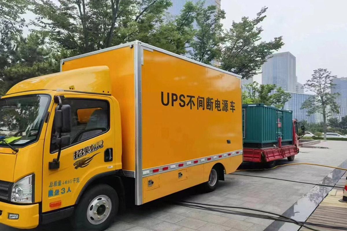 文安发电机租赁施工现场