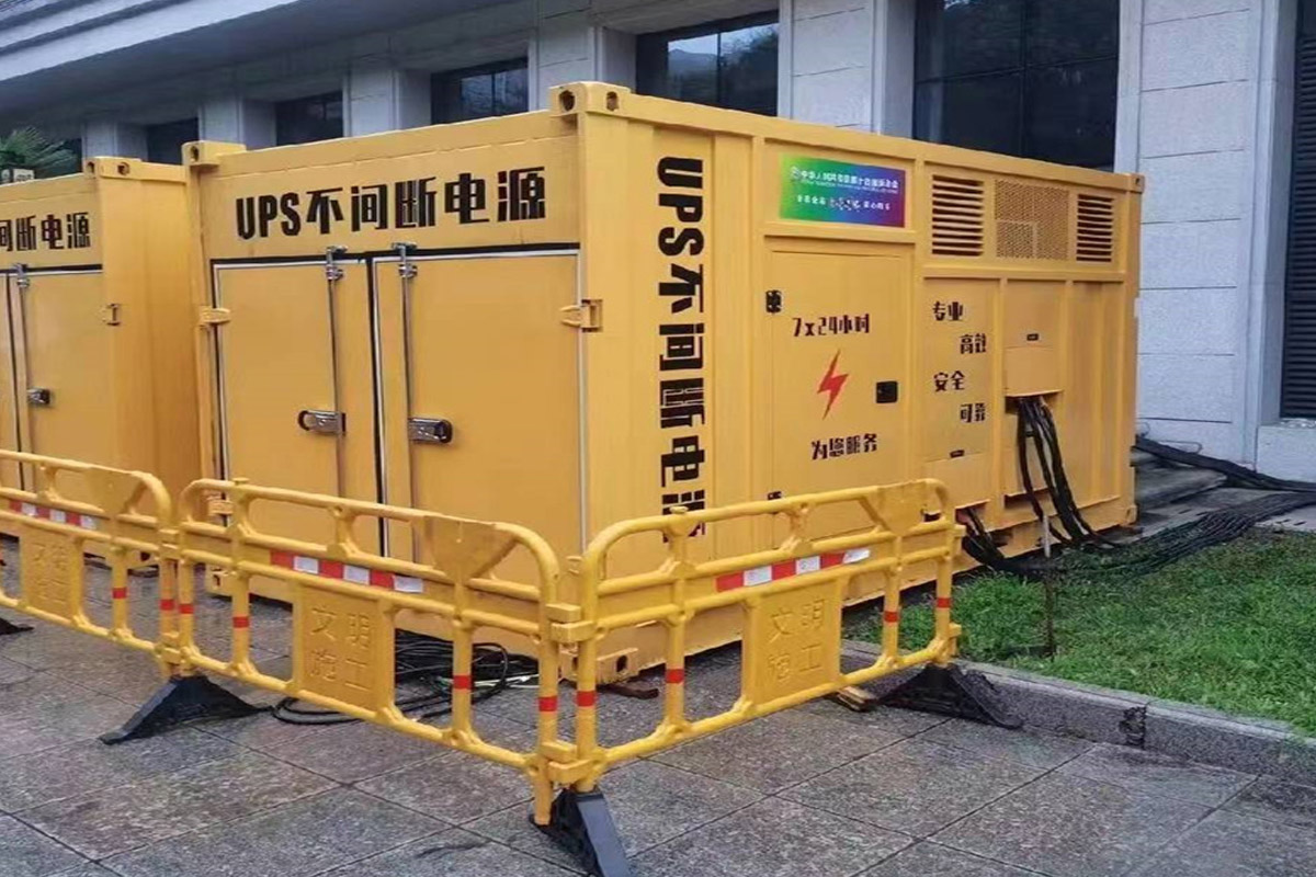 文安发电机租赁施工现场